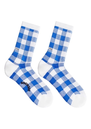 SOCKSSS gingham-check pattern socks - White