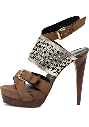 Pierre Hardy 130mm buckle-detail platform sandals - Brown
