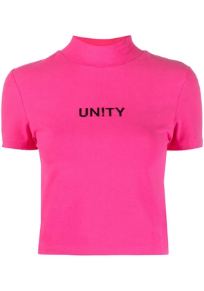 Ksubi logo-print high-neck T-shirt - Pink