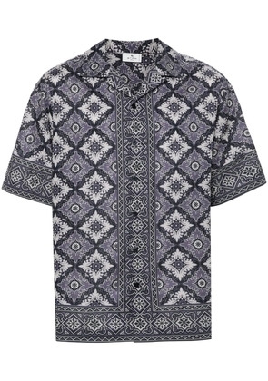 ETRO abstract-print cotton shirt - Purple
