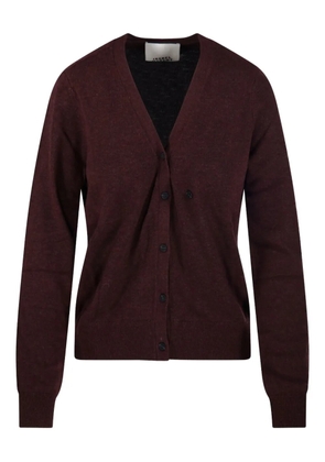 MARANT ÉTOILE button-front V-neck cardigan - Red