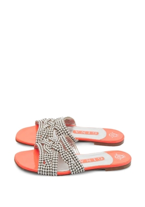 Gina crystal-embellishment sandals - White
