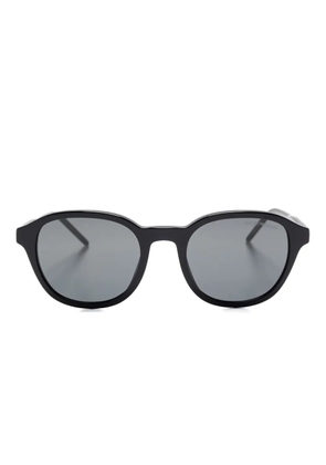 Emporio Armani logo-plaque sunglasses - Black