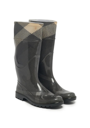 Burberry Pre-Owned House-check rain boots - Green