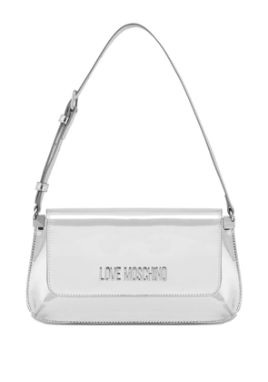 Love Moschino logo shoulder bag - Silver