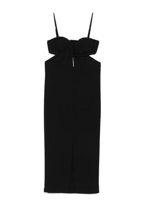Patrizia Pepe cut-out twist-front dress - Black