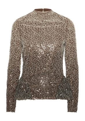 ROTATE BIRGER CHRISTENSEN beaded peplum top - Grey