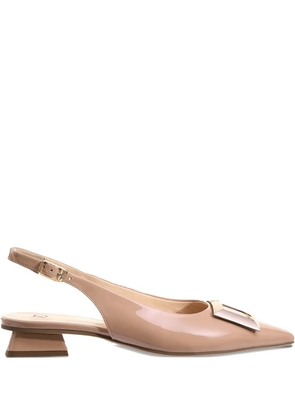 Hogl Jenny patent-leather slingback pumps - Neutrals