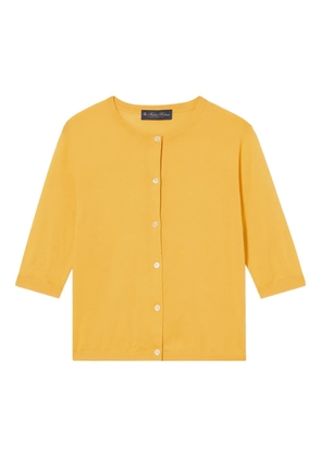 Brooks Brothers half-length sleeves cardigan - Yellow