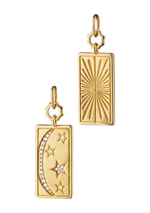 MONICA RICH KOSANN 18K yellow gold Sun Moon And Stars diamond pendant charm