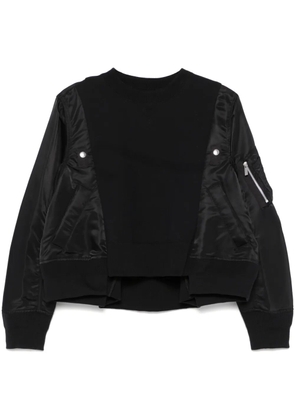sacai panelled sweatshirt - Black