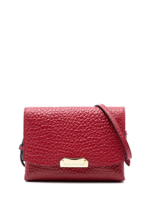 Burberry Pre-Owned 2000-2017 Embossed Grained Leather Langley crossbody bag - Red