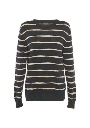 Loro Piana Pre-Owned stripes crew-neck top - Blue