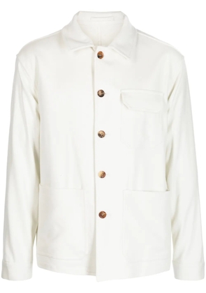 Lardini buttoned cotton shirt jacket - White