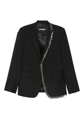 LES HOMMES chain-embellished blazer - Black