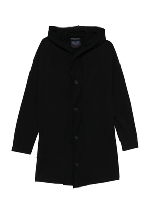 Yohji Yamamoto hooded button-fastening coat - Black