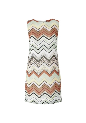Missoni sleeveless chevron-pattern mini dress - Neutrals