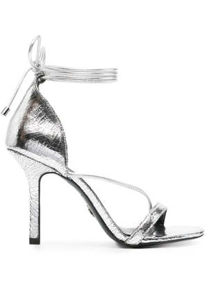 Patrizia Pepe 95mm tie sandals - Silver