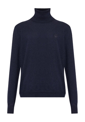 Bally embroidered roll-neck jumper - Blue