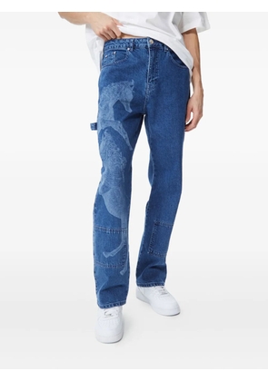 Les Benjamins horse-print jeans - Blue