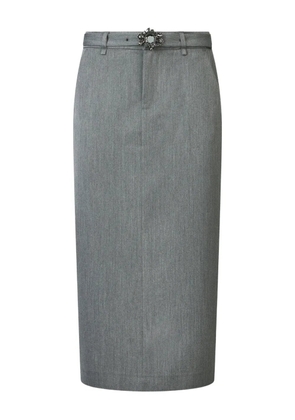 LIU JO buckle-embellished pencil skirt - Grey