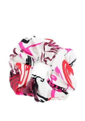 Lygia & Nanny Lola abstract-print hair scrunchie - White
