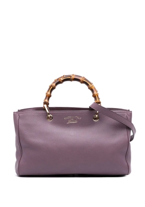 Gucci Pre-Owned 2016-2025 Medium Calfskin Bamboo Shopper satchel - Purple