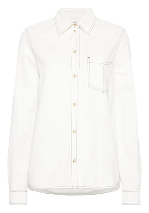 TOTEME contrast-stitching organic cotton shirt - White