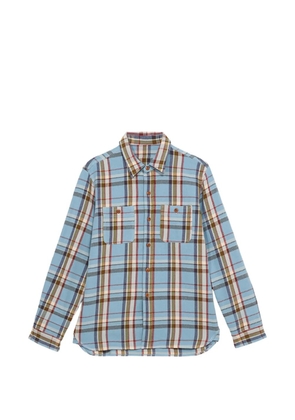 Fortela Work checked pocket shirt - Blue