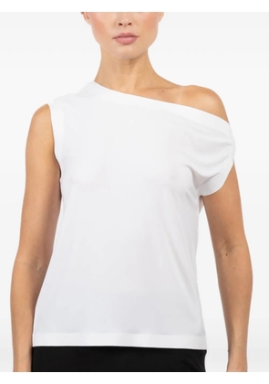 Norma Kamali draped shoulder top - White