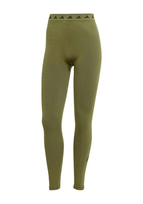 adidas logo-waistband leggings - Green
