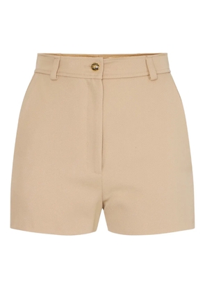 Elisabetta Franchi gold-button gabardine shorts - Neutrals