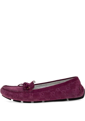 Gucci Pre-Owned GG suede loafers - Purple