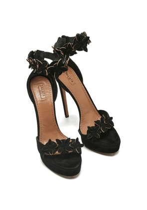 Alaïa Pre-Owned 145mm platform flower sandals - Black
