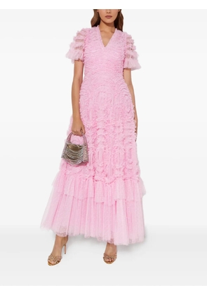 Needle & Thread Verity ruffled maxi dress - Pink