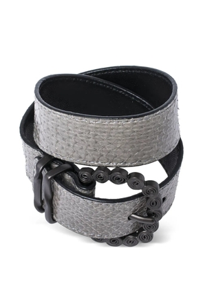 Bottega Veneta Pre-Owned leather buckle bracelet - Grey