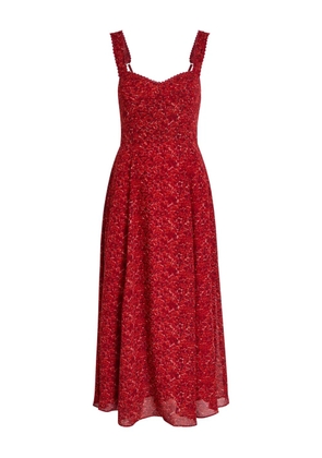 Reformation floral sleeveless midi dress - Red
