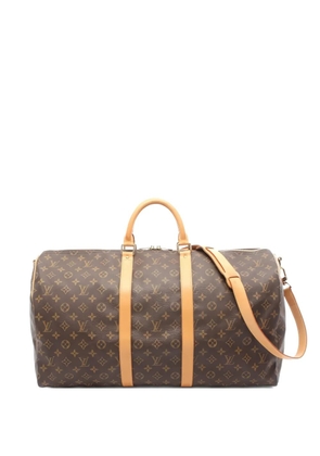 Louis Vuitton Pre-Owned 2017 55 Keepall Bandouliere Boston Monogram duffle bag - Brown