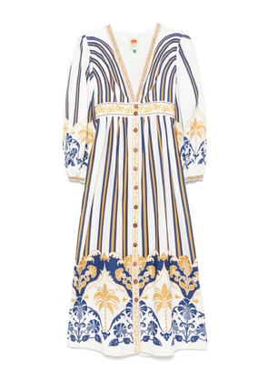 FARM Rio graphic-print maxi dress - White