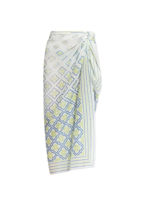 Casablanca monogram-print pareo - White