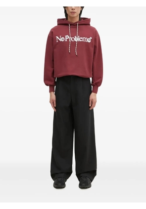 Aries Funghi Problemo mushroom-print drawstring hoodie - Red