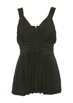 Burberry Pre-Owned draped-design zip-fastening top - Black