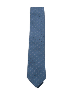 Zegna floral-pattern tie - Blue