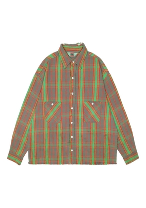 SAINT MXXXXXX checked cotton shirt - Green
