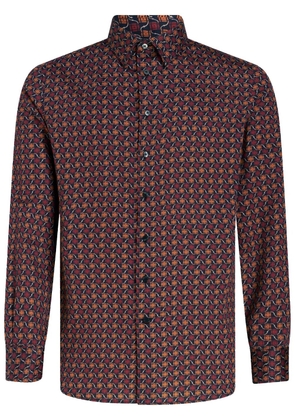 ETRO graphic-print cotton shirt - Red