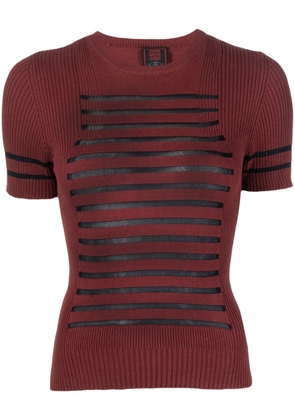 Jean Paul Gaultier Pre-Owned 1990s striped knitted top - Red