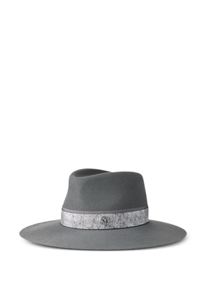 Maison Michel logo-plaque hat - Grey