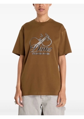 dime Cursive Power T-shirt - Brown