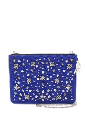 Christian Dior Pre-Owned 2010s small chain-embellishment clutch bag - Blue