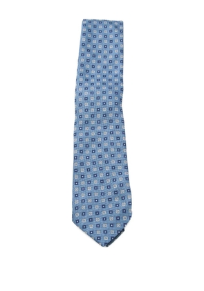 Zegna geometric-pattern tie - Blue